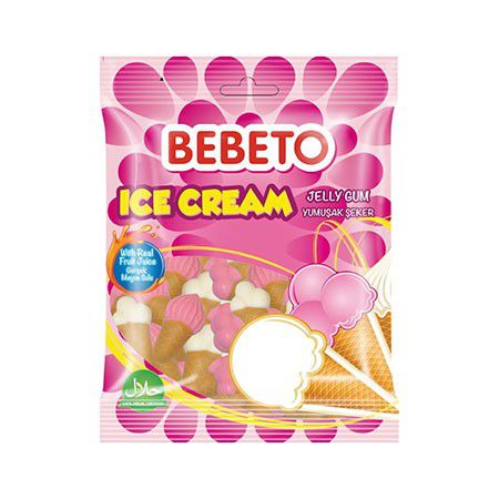 پاستیل مدل بستنی 120 گرمی bebeto