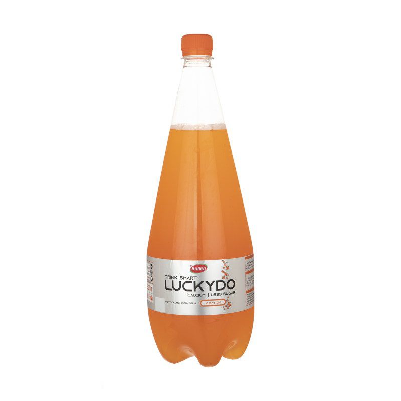 نوشیدنی 1.5 لیتری پرتقالی لاکی دو کاله