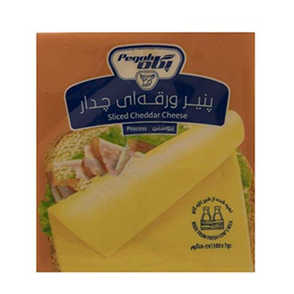 پنیر ورقه ای 180 گرم چدار پگاه