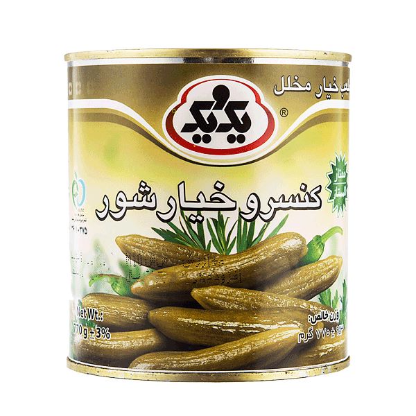 خیارشور ممتاز قوطی 770گرمی یک و یک