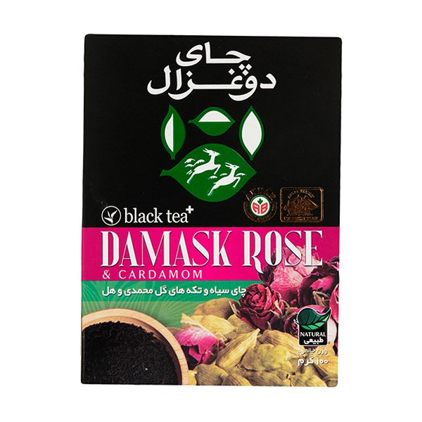چای سیاه گل محمدی و هل 100 گرمی دوغزال