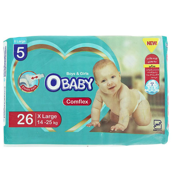 OBABY پوشک کامل کامفلکس سایز پنج 26عددی